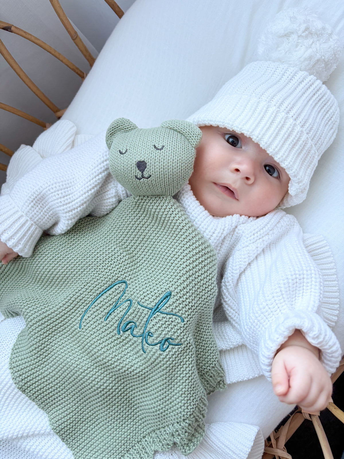 My Little Bear Comforter - Sage