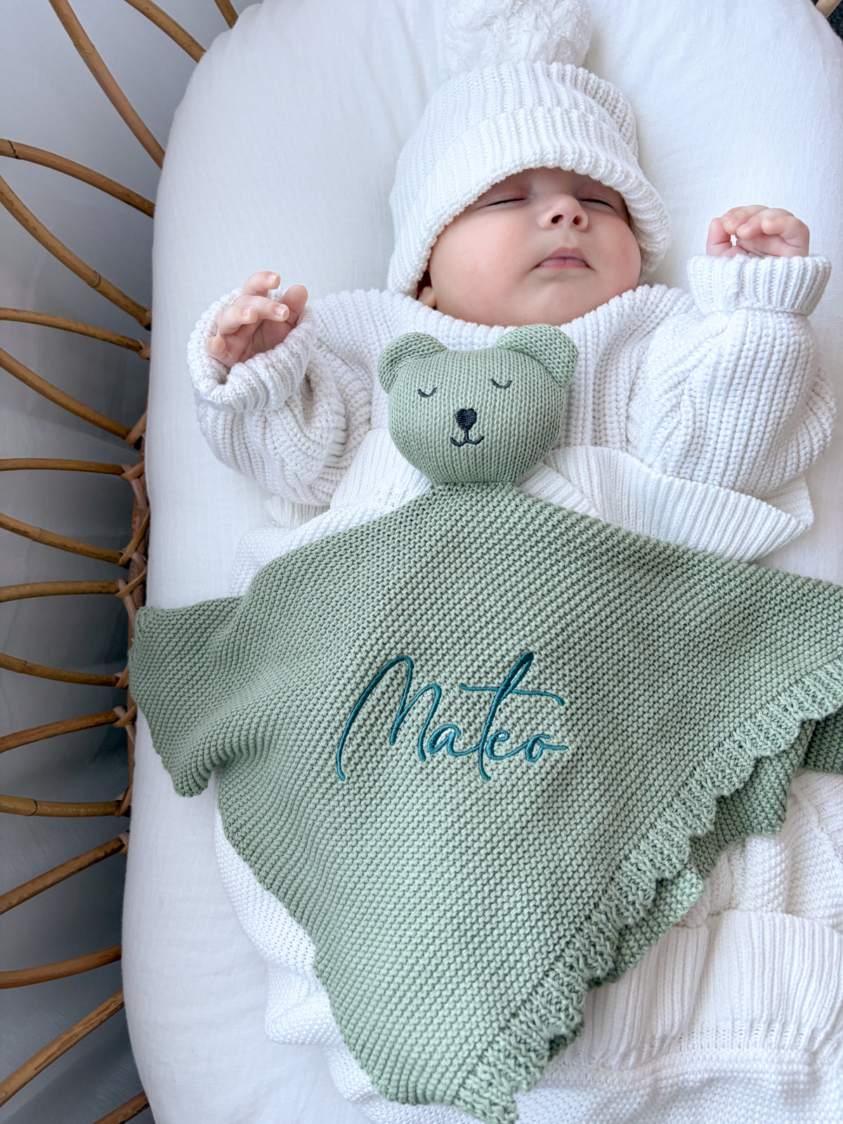 My Little Bear Comforter - Sage