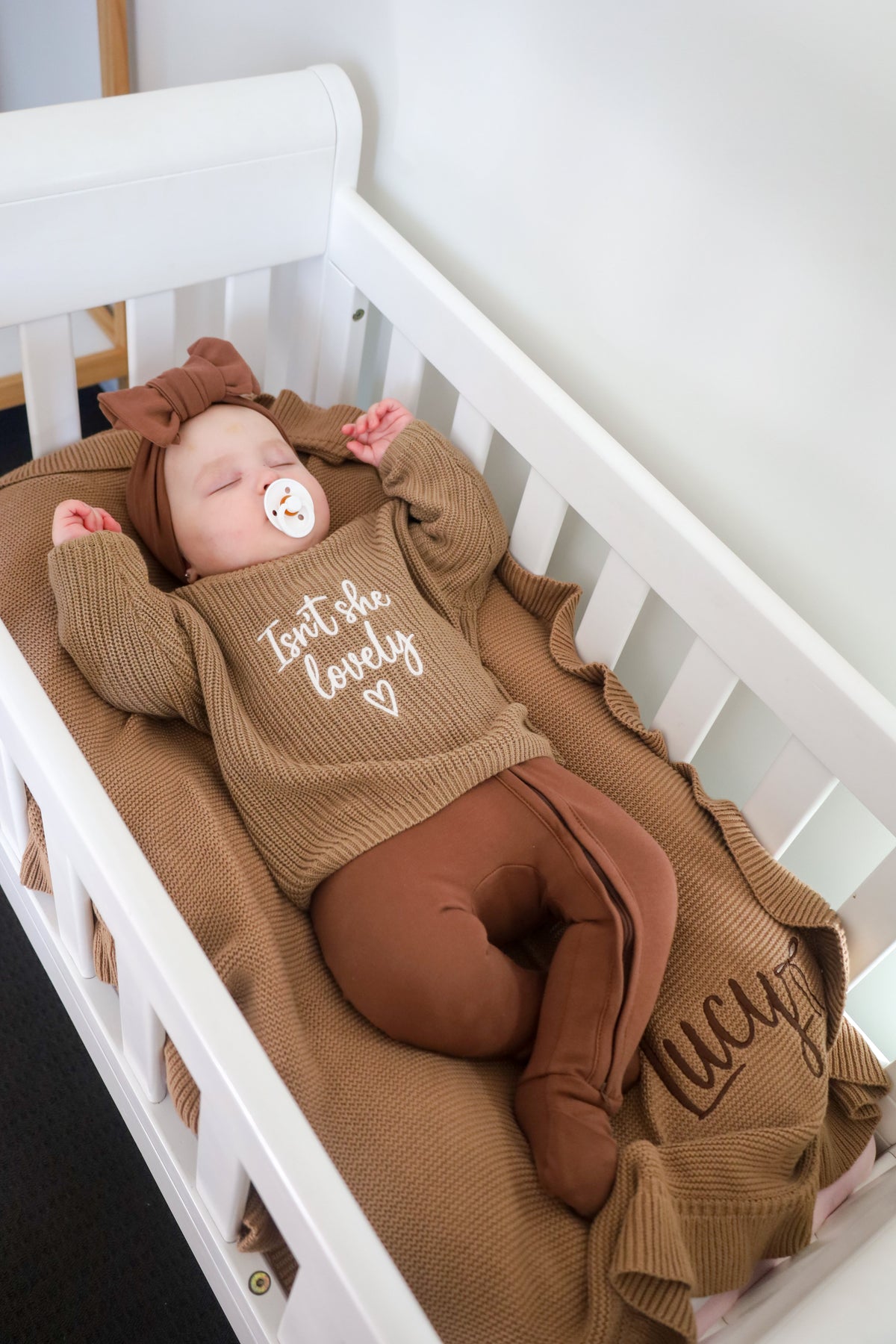 Isn't She Lovely Oversized Brown Sweater