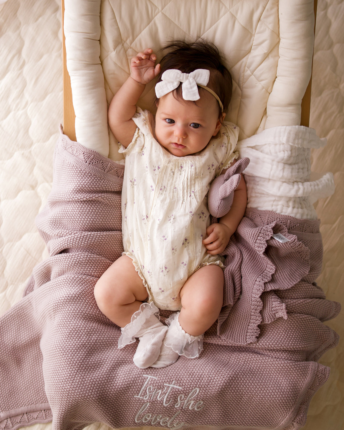 My Little Bunny Comforter - Mauve Purple
