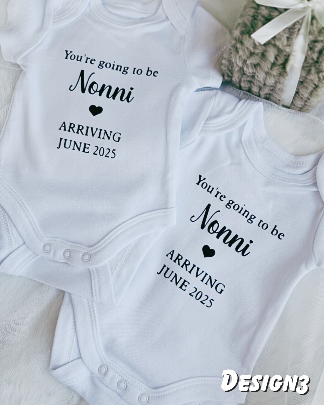 Personalised Pregnancy Announcement Onesies