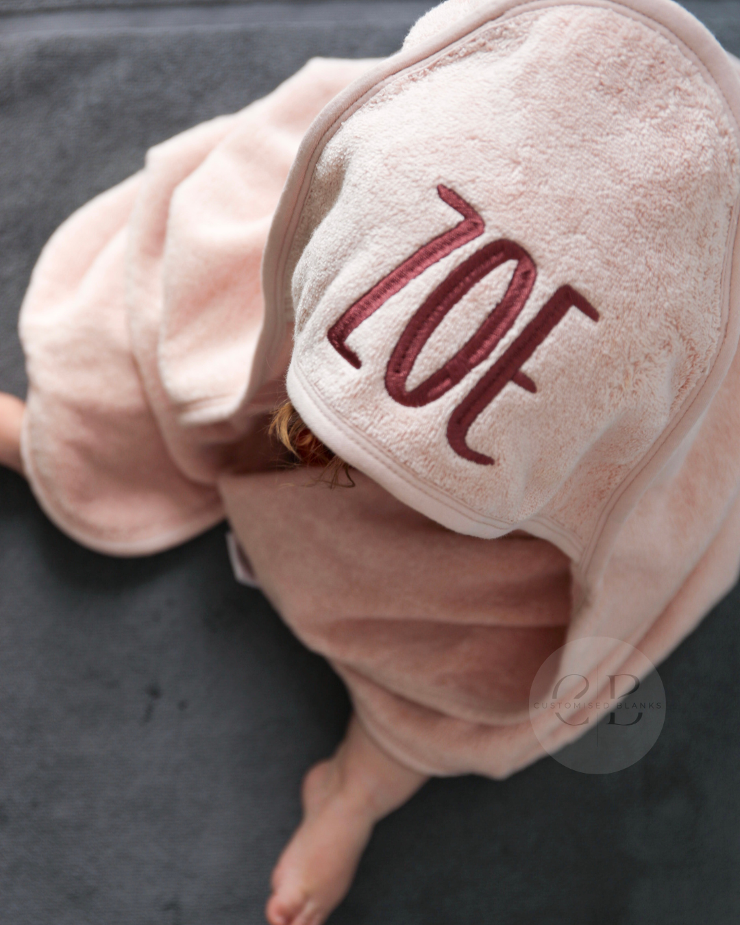 100% Organic Cotton Baby Hooded Towel - Personalised