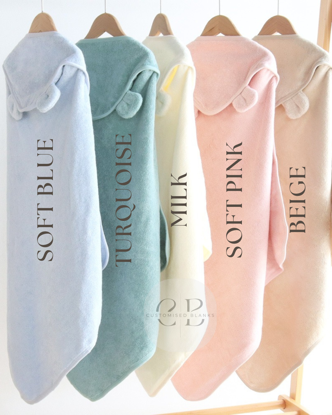 The Beige &amp; White Hooded Towel