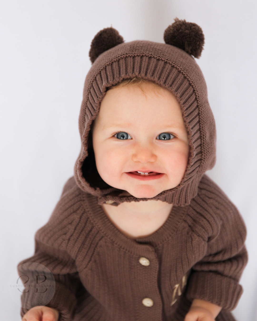 Chocolate Brown Cozy Baby Knit Duo