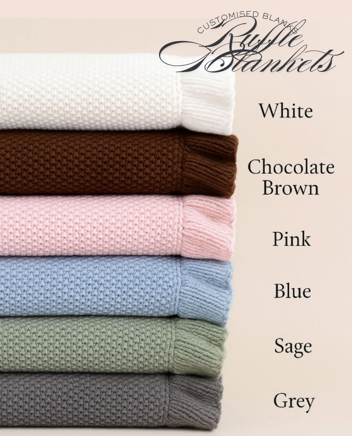 Baby + Arabic Name Personalised Blanket