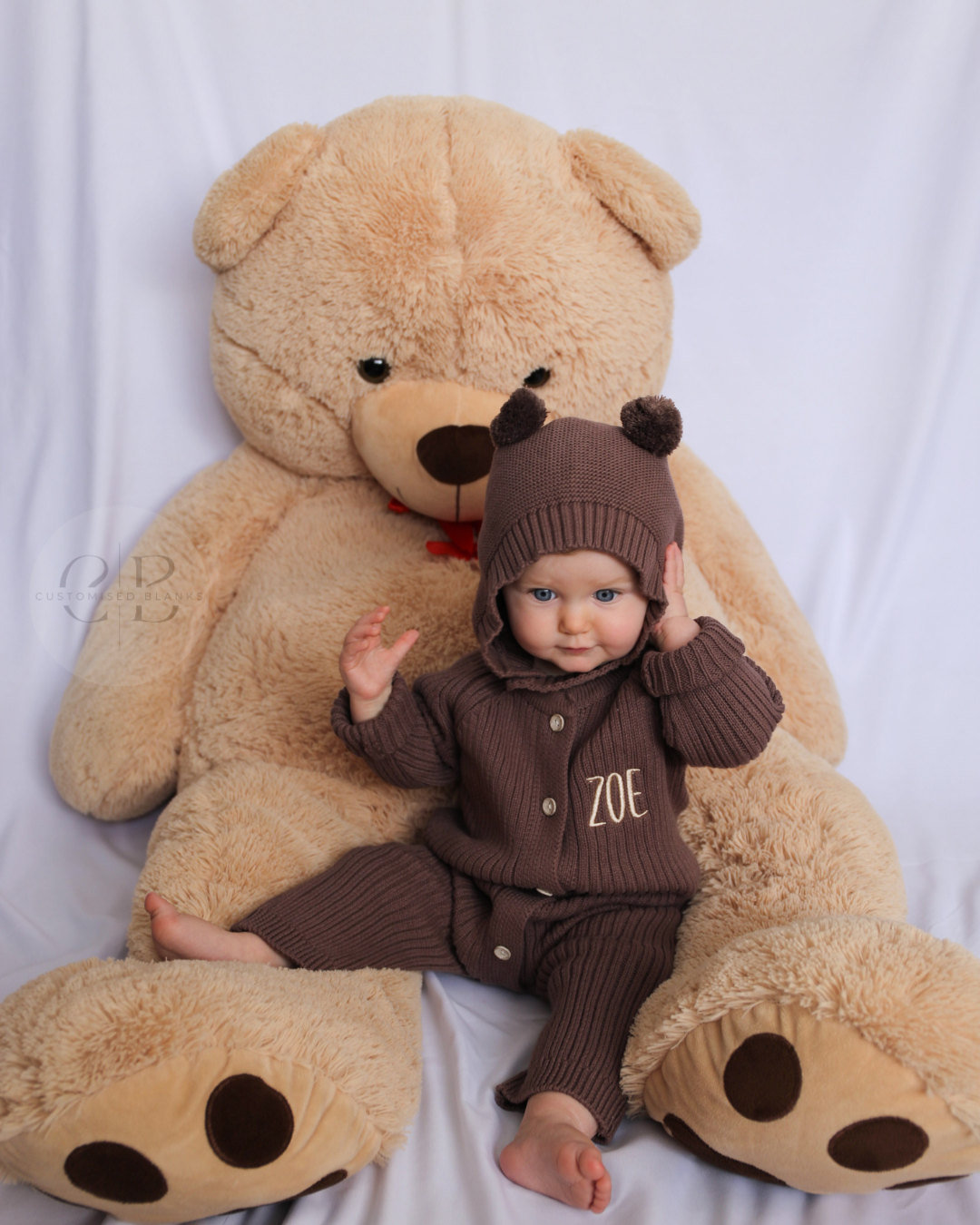 Chocolate Brown Cozy Baby Knit Duo