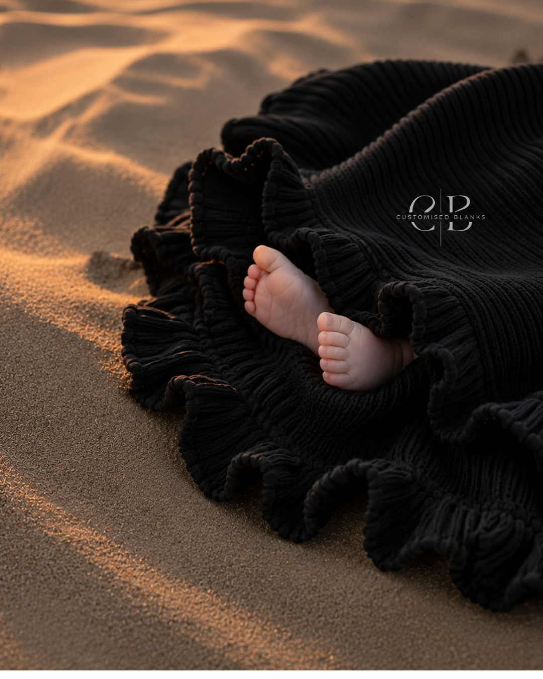 Noir Ruffle Blanket - Limited Stock