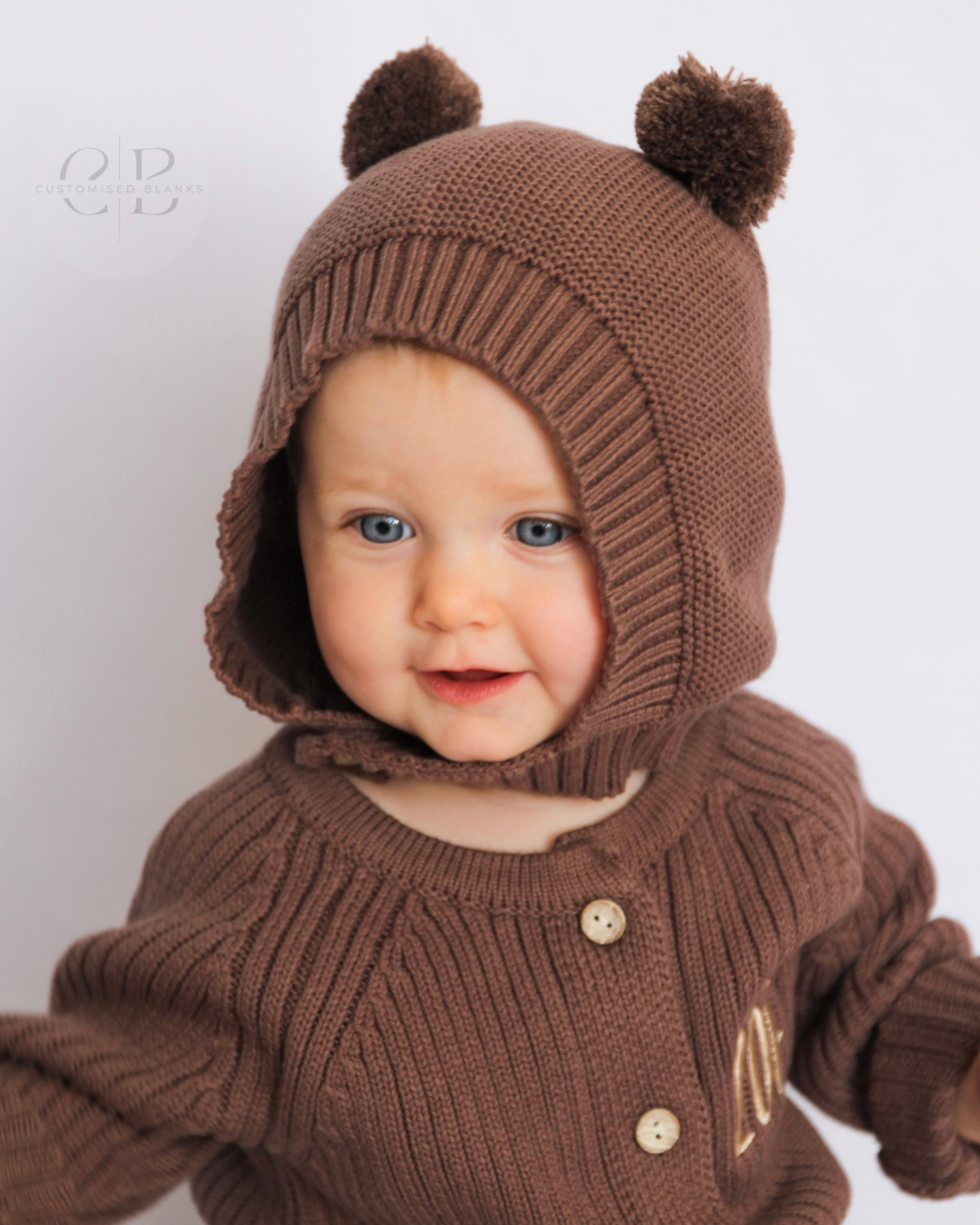 Chocolate Brown Cozy Baby Knit Duo